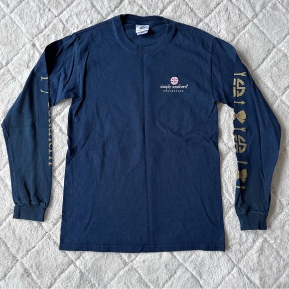 Simply Southern | “Love who you are” Owl Navy Long Sleeve tee | Size Small - Picture 2 of 11